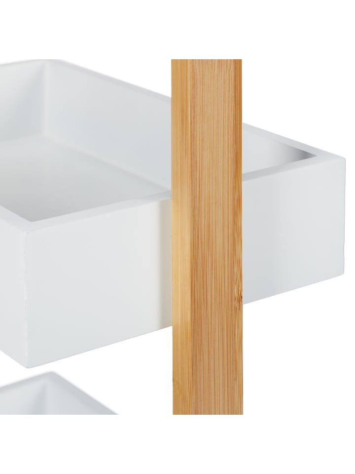 relaxdays Badregal in Weiß/Natur - (B)30 x (H)88 x (T)18 cm günstig kaufen onesize
