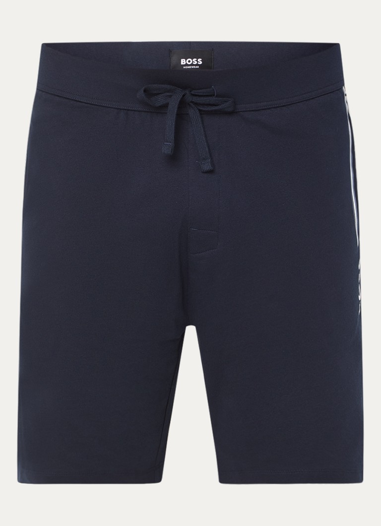 Pantaloni scurți originali Hugo Boss pentru acasă, cu croială dreaptă și logo.