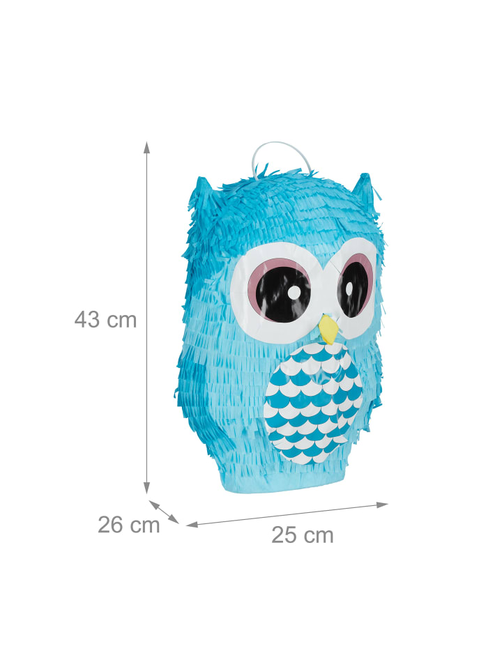 relaxdays Pinata Eule in Blau günstig kaufen onesize