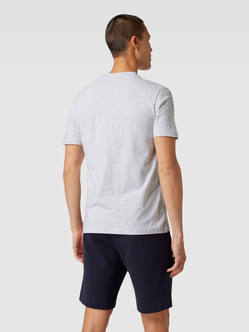 T-Shirt mit Label-Print in hellgrau