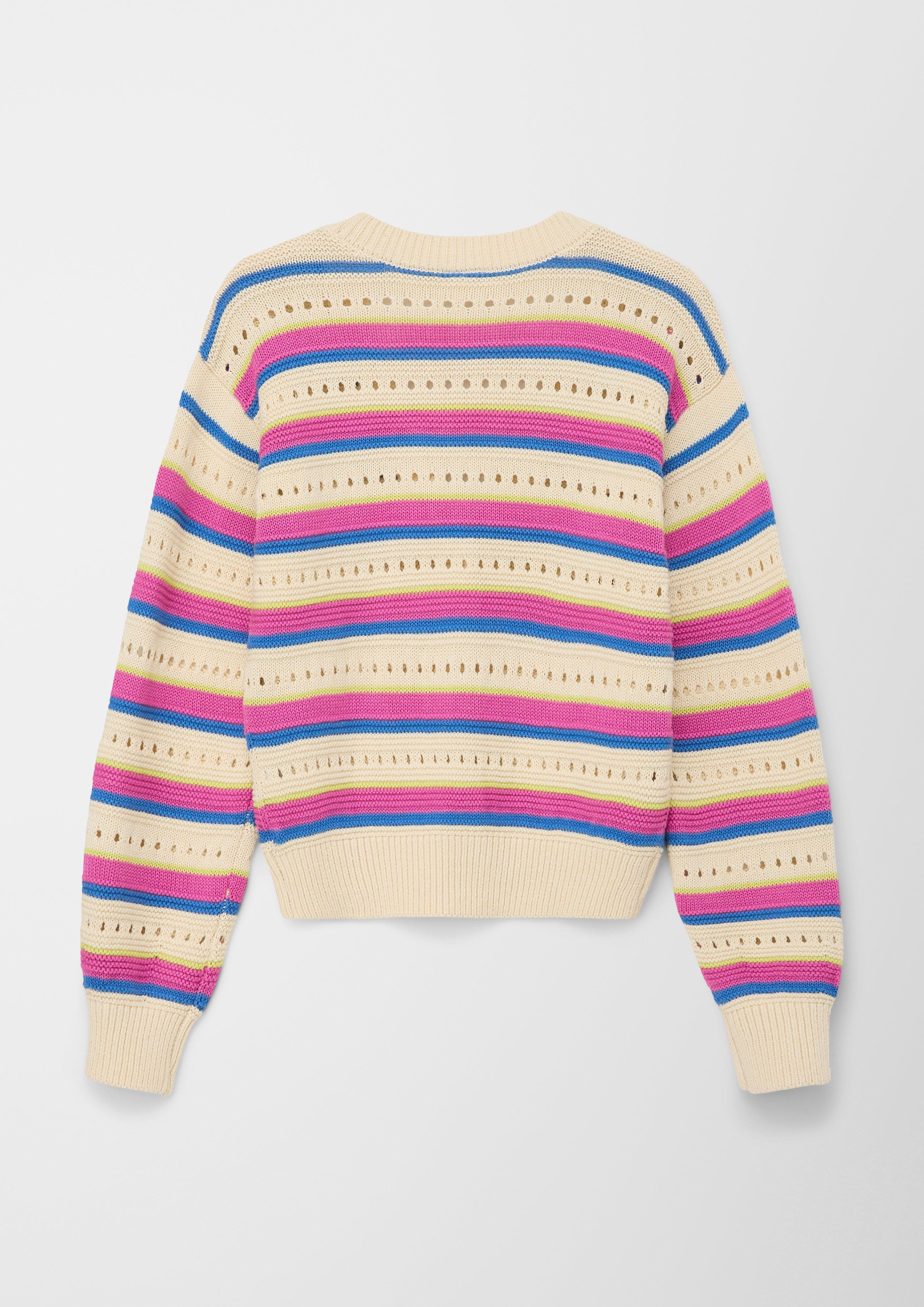Strickjacke mit Ajourmuster  2128293-08X1