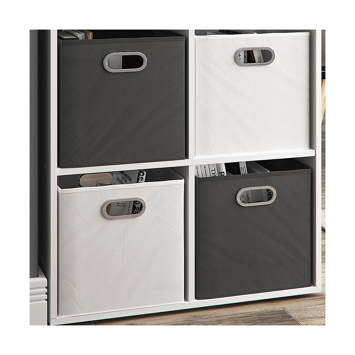 Faltbox 4er Set Weiß