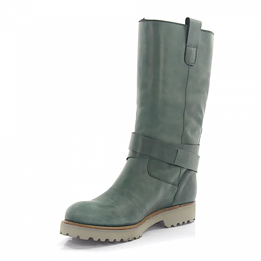 Budapester - Stiefel Kalbsleder grün - grün