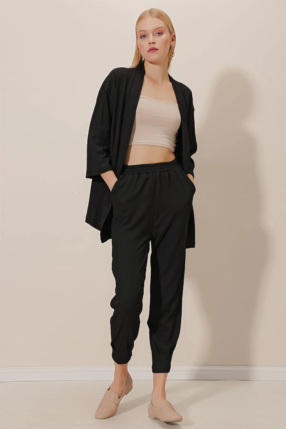 HAKKE  Bürümcük Cardigan-Hosen-Set