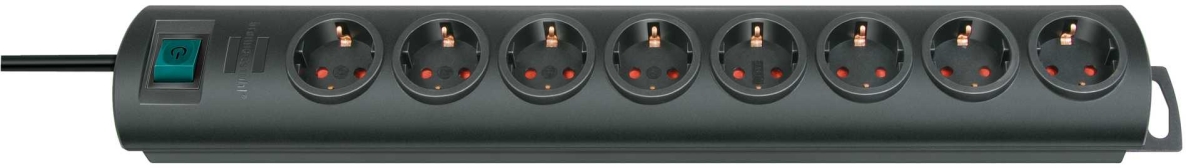 Brennenstuhl 1153300128 Primera-Line 8-fold svart 2 m H05VV-F 3G1.5