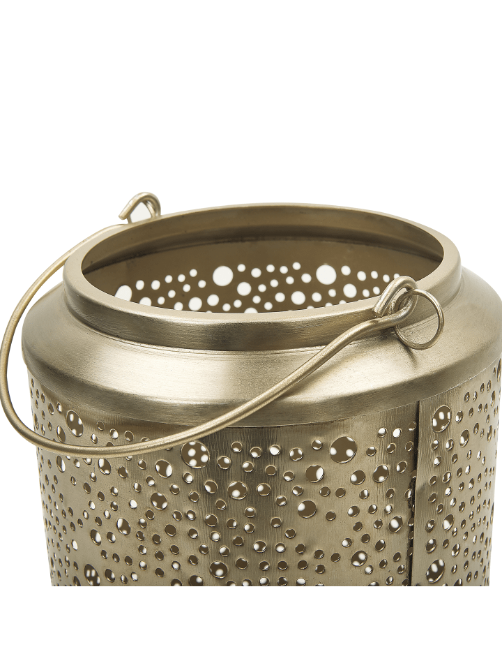 Beliani Windlichtsäulen CORFU in Gold - (W) 15 x (H) 25 x (L) 15 cm günstig kaufen onesize