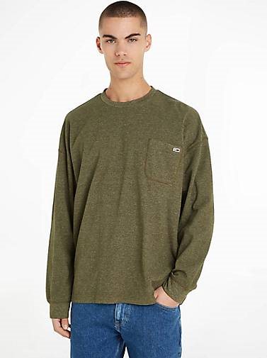 TOMMY-JEANS Herren Longsleeve TJM RLX WAFFLE SNIT TEE