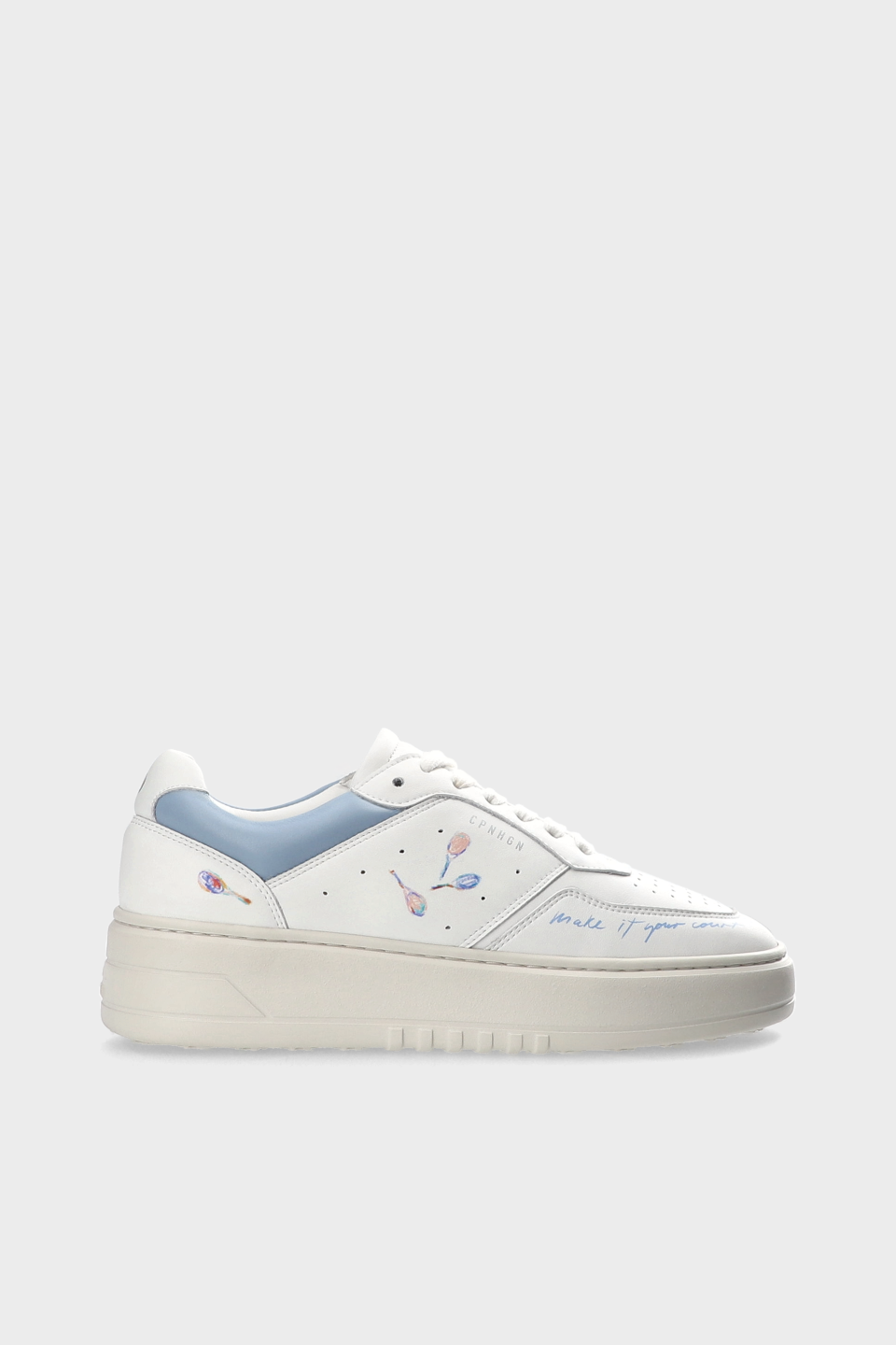 CPH MELBOURNE - leather - white/light blue