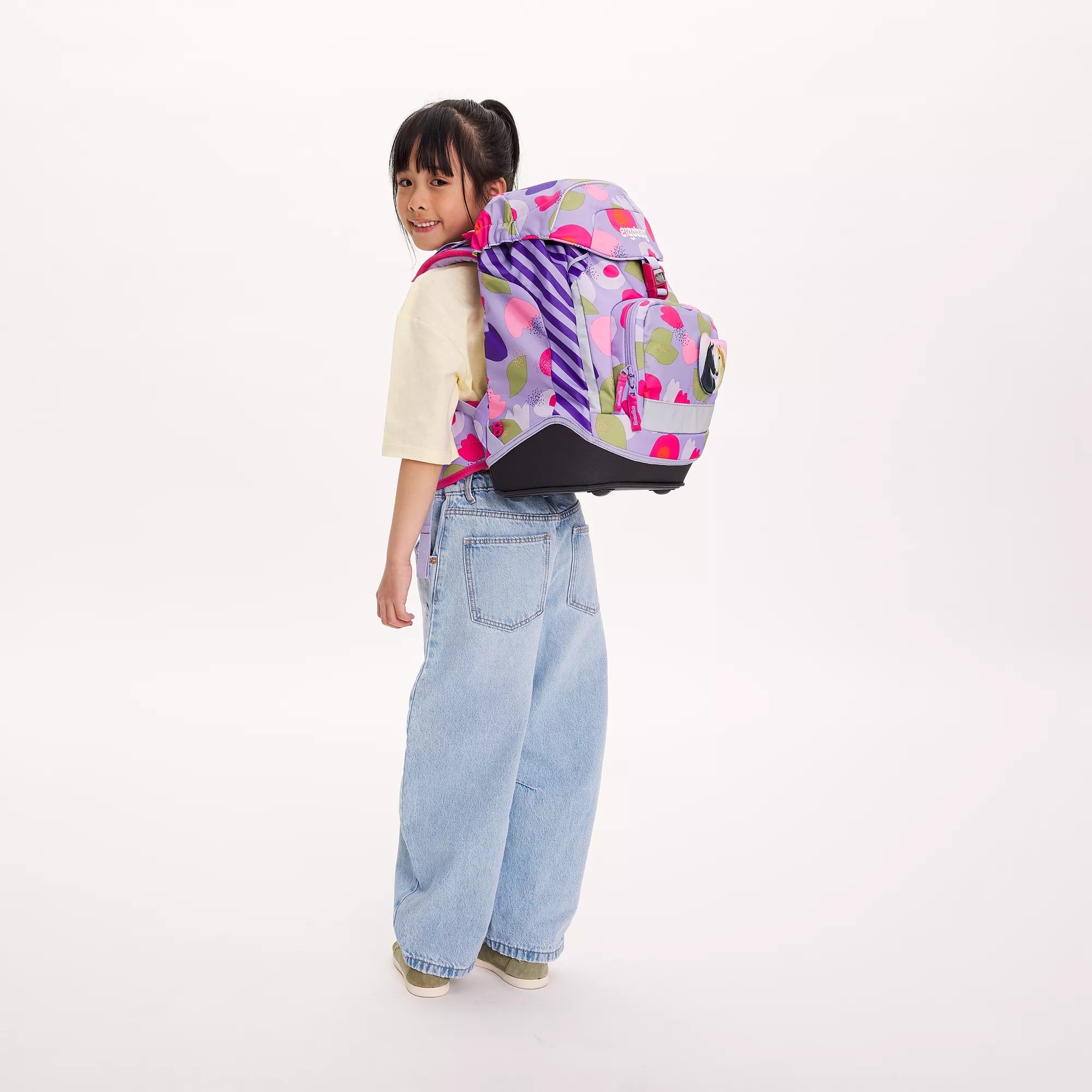 ergobag Schulranzen-Set Blütenzaubär