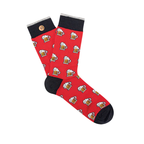 Chaussettes Léopold & Zoé rouge