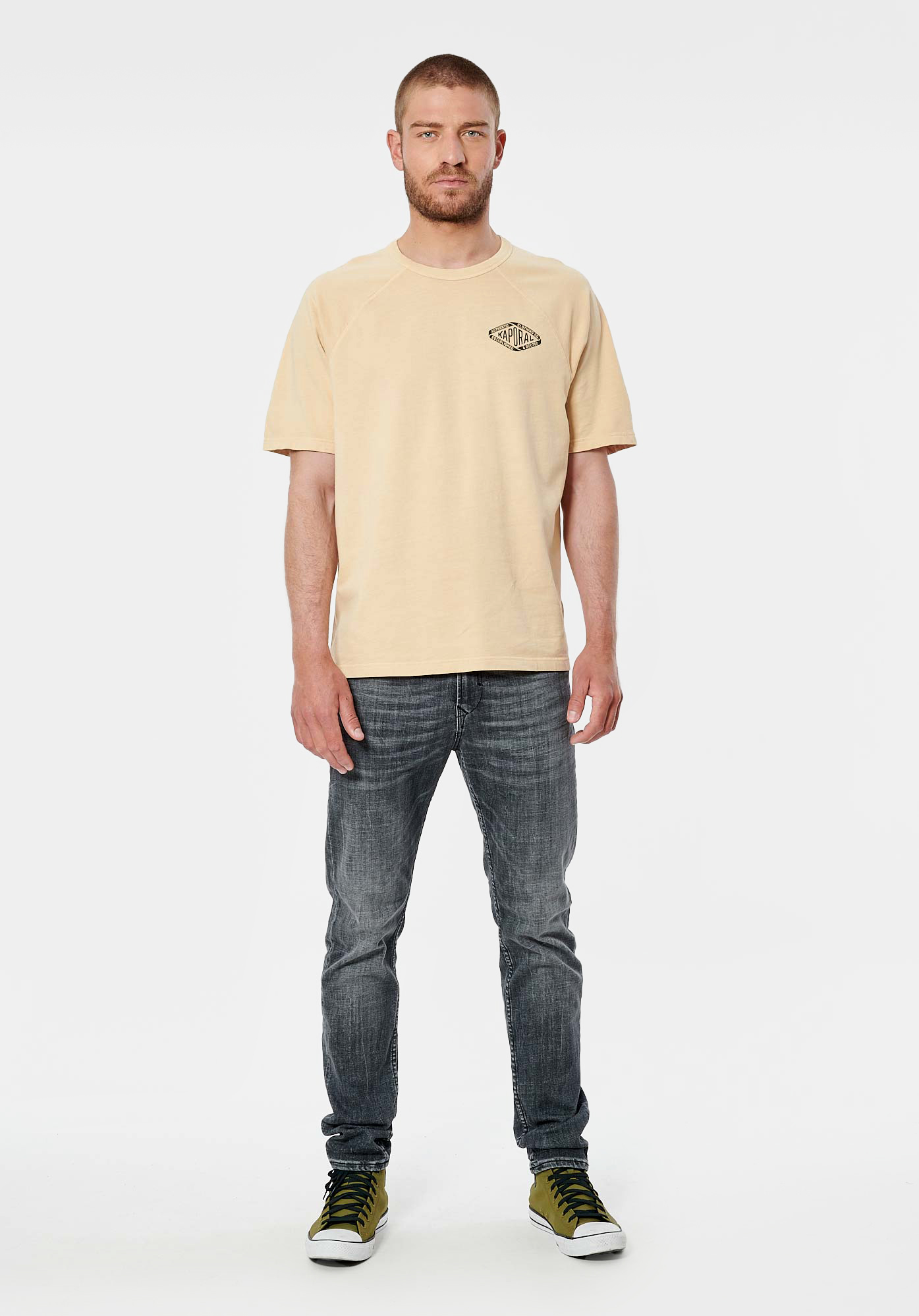 RAKIM  T-shirt beige homme 100% coton bio