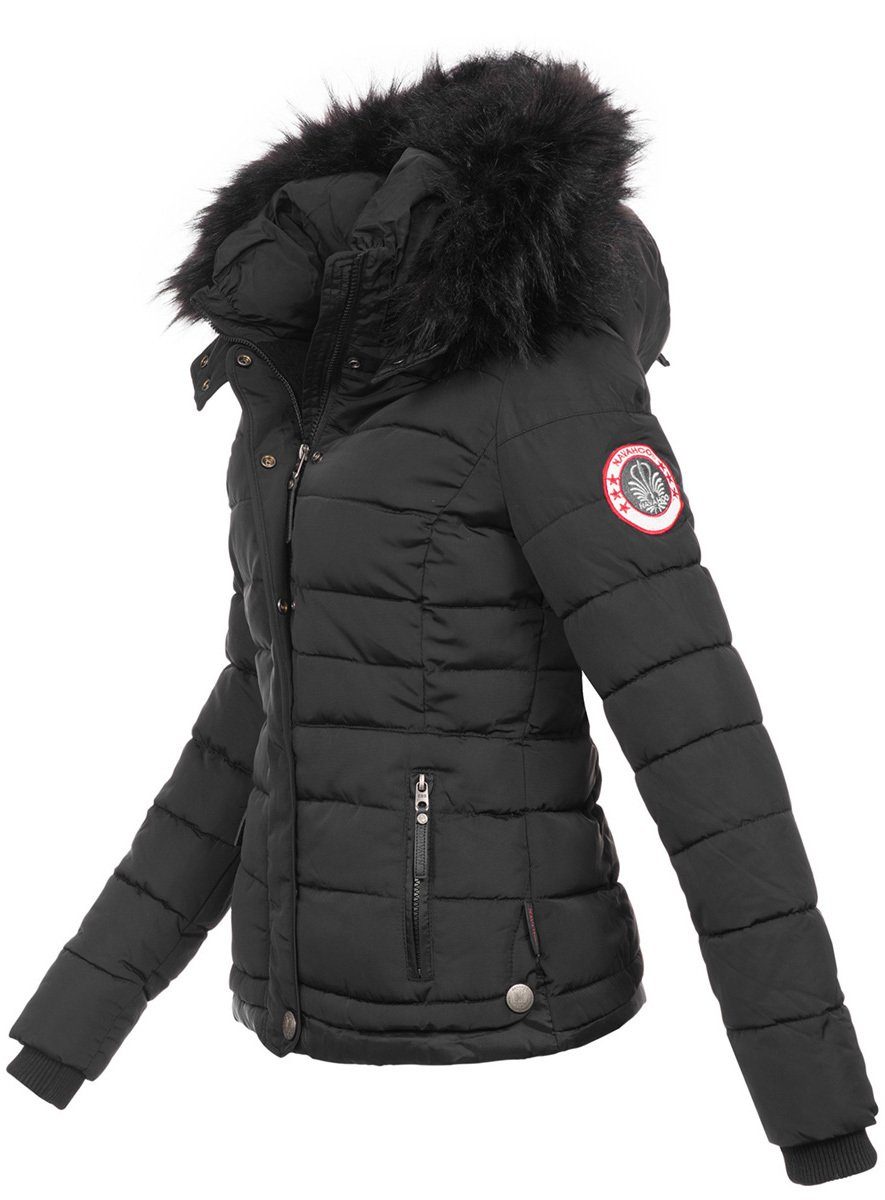 Navahoo Steppjacke Chloe hochwertige Winterjacke mit abnehmbarer Kapuze