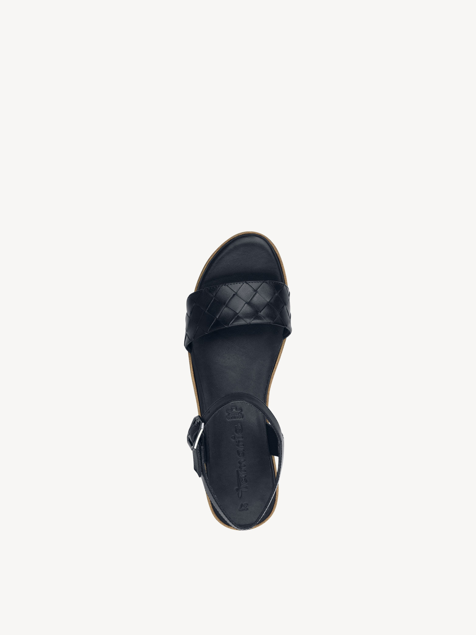 Sandale à talon en cuir - bleu