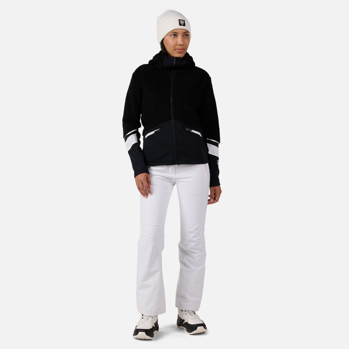 Damen-Kapuzenfleecejacke mit durchgehendem Reißverschluss Wispile