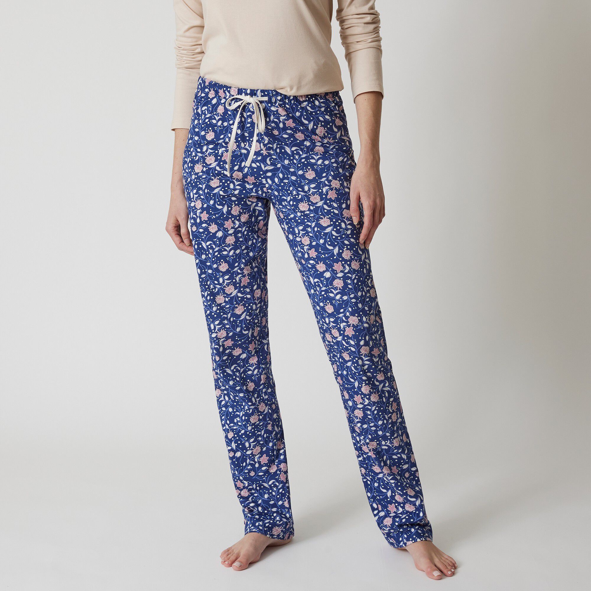 Pantalon pyjama coton imprimé floral