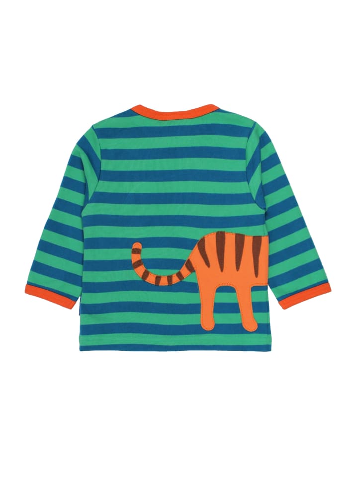 Toby Tiger Langarmshirt mit Tiger Applikation in grün günstig kaufen