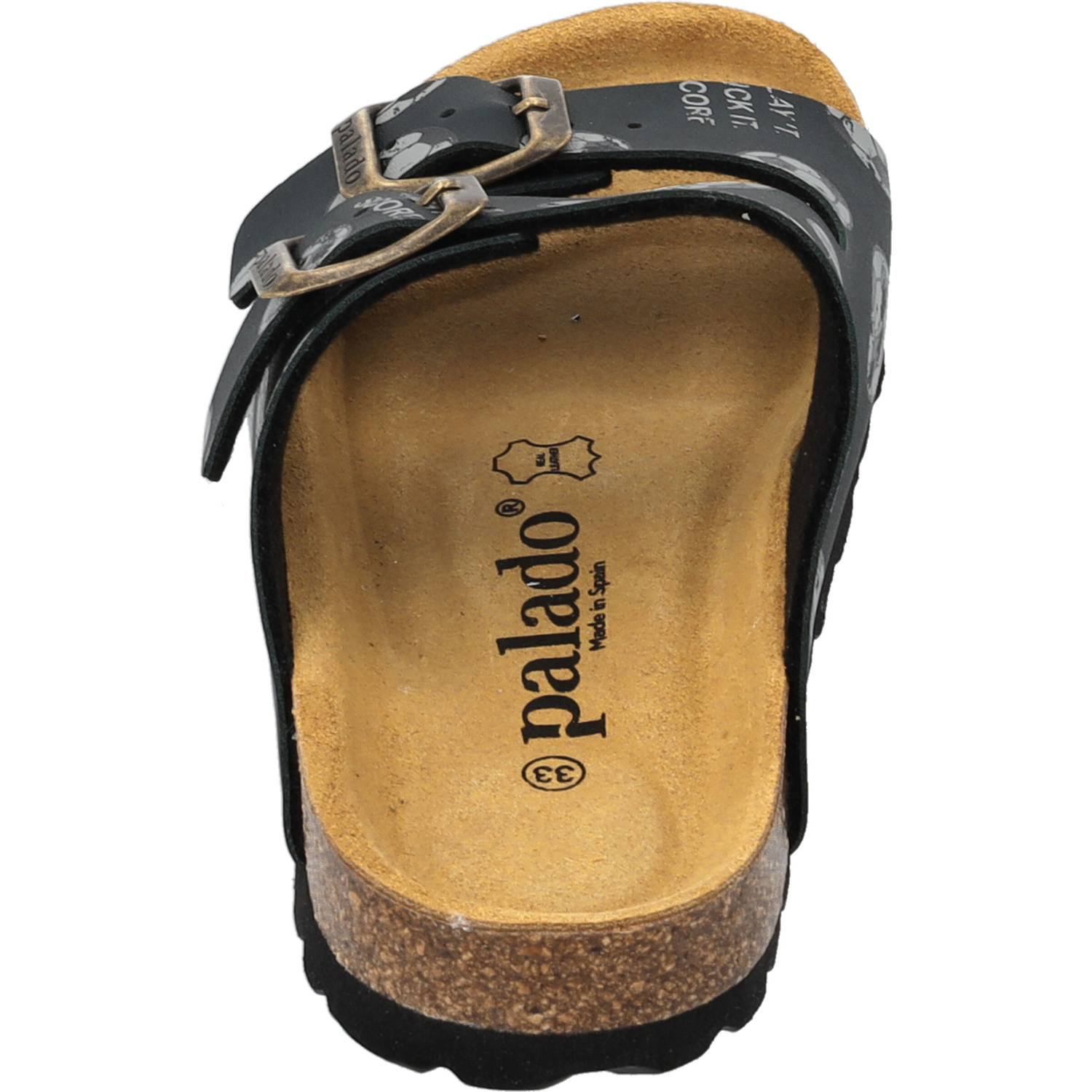 Palado Kids Korfu B Print, Pantoletten, Kinder, Schwarz