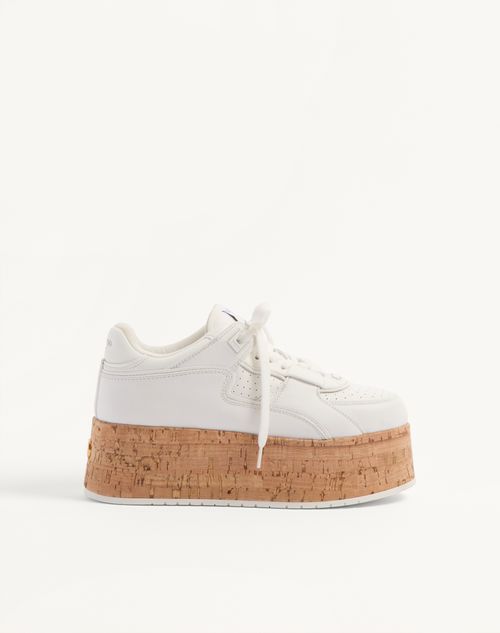 Baskets Freedots XL en cuir de veau et liège