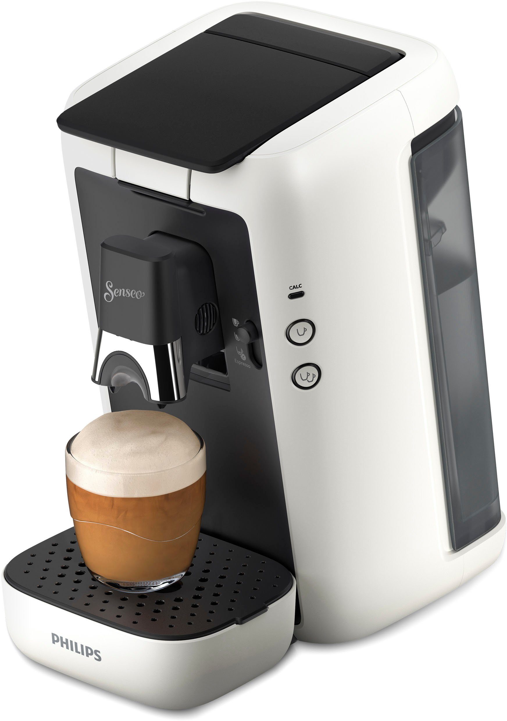 Philips Senseo Kaffeepadmaschine Maestro CSA260/10, aus 80% recyceltem Plastik, +3 Kaffeespezialitäten, Memo-Funktion, inkl. Gratis-Zugaben im Wert von € 14,- UVP