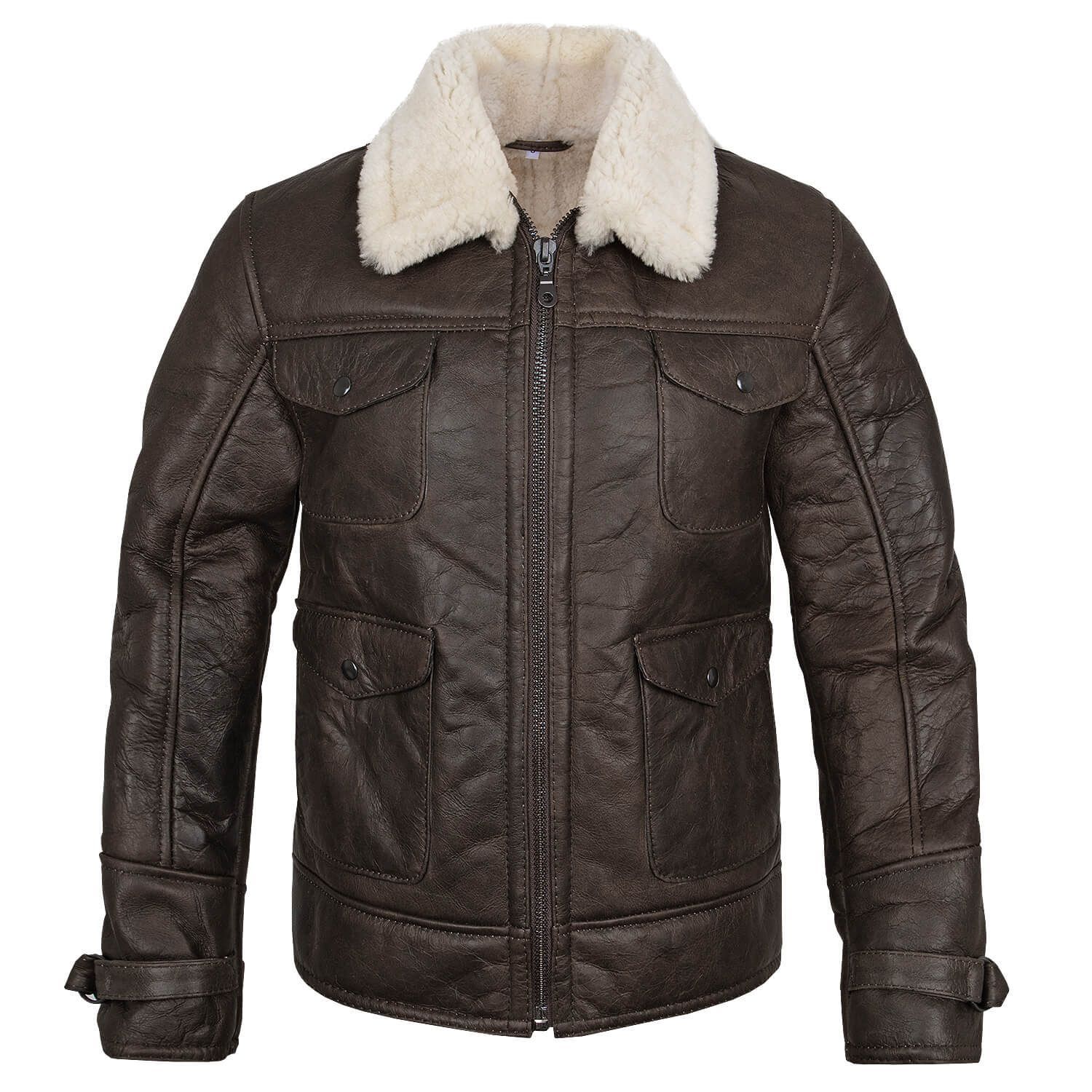 US Navy Bomberjacke A4 Lammfell