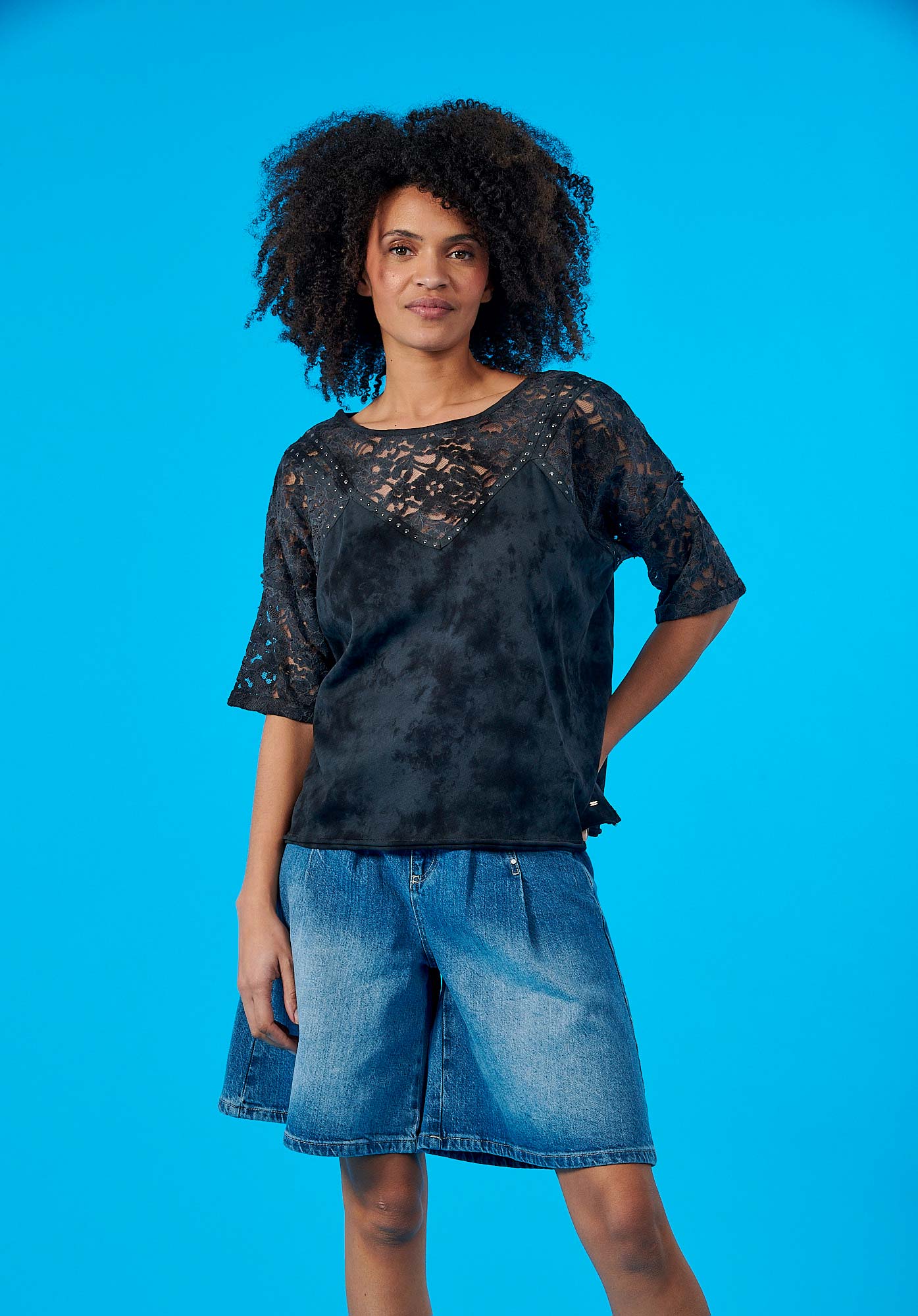 FADOL  T-shirt noir femme
