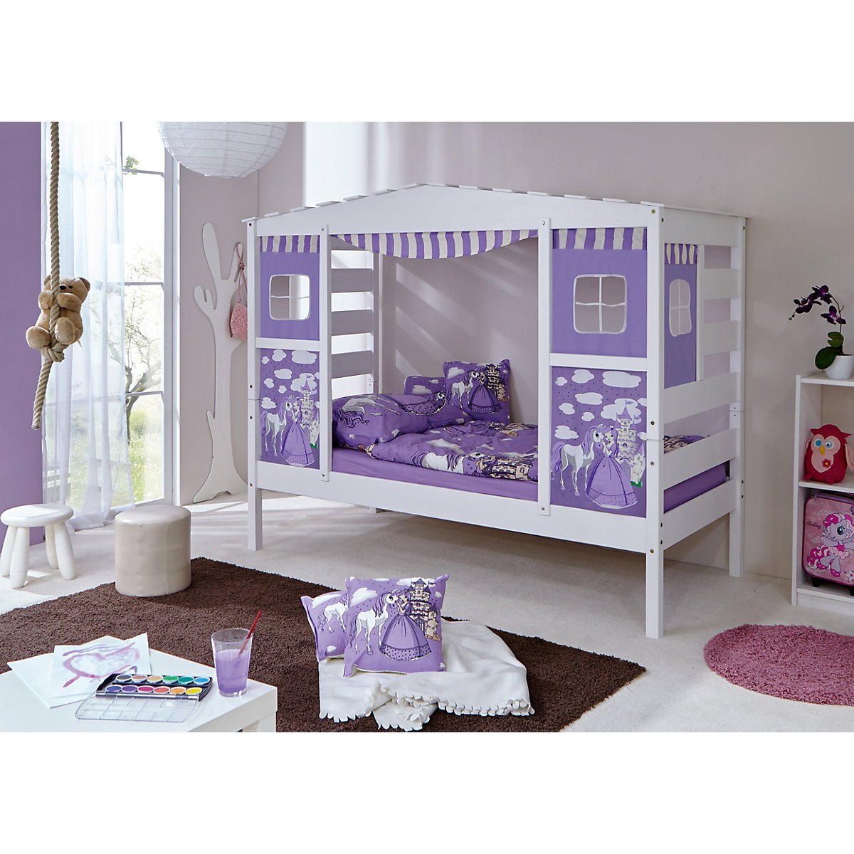 Hausbett mit Bettkasten 