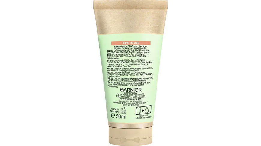 Garnier Skin Active BB CREAM SPF50 VITAMIN C 50 ml