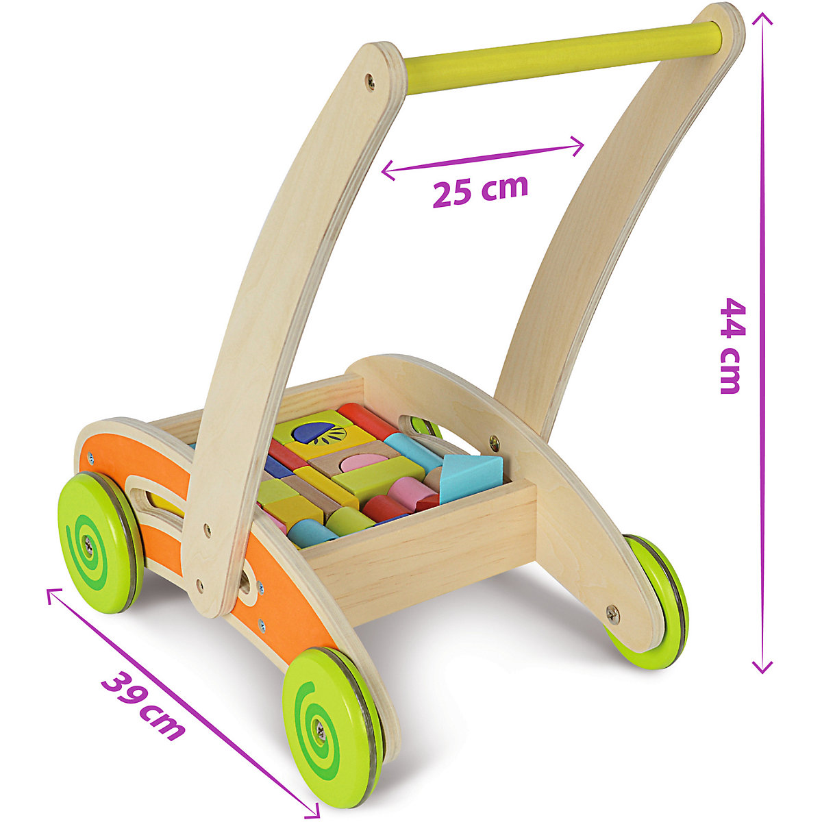 Spielwagen mit Bausteinen
