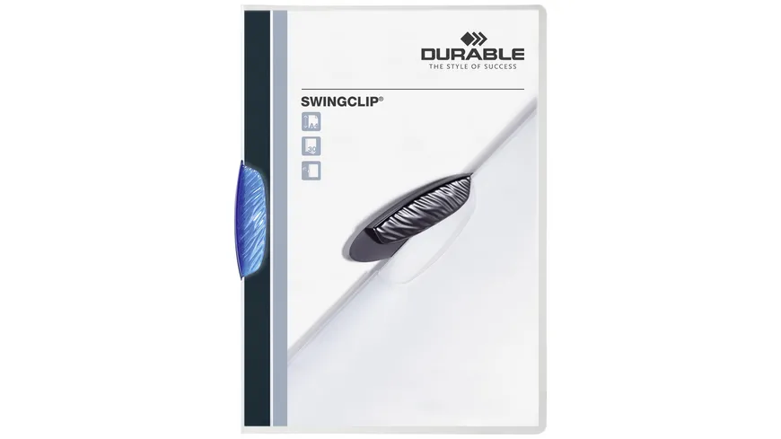 DURABLE Klemm-Mappe SWINGCLIP® A4 transluzent blau