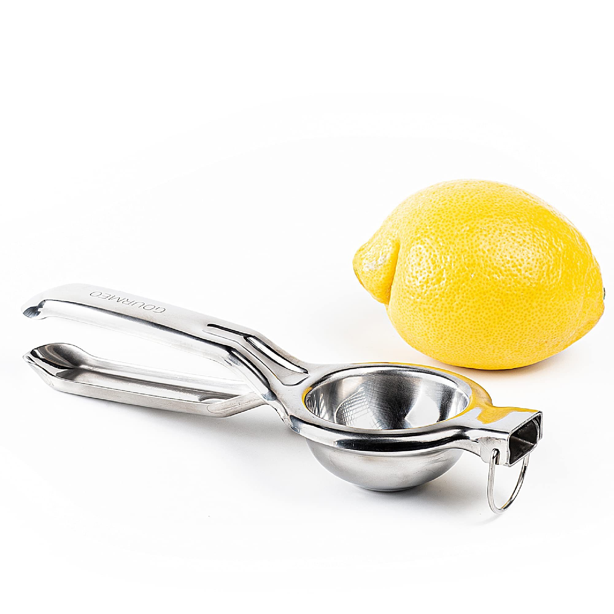 GOURMEO Zitruspresse Langlebige Zitruspresse aus Edelstahl, Durable Stainless Steel Citrus Press