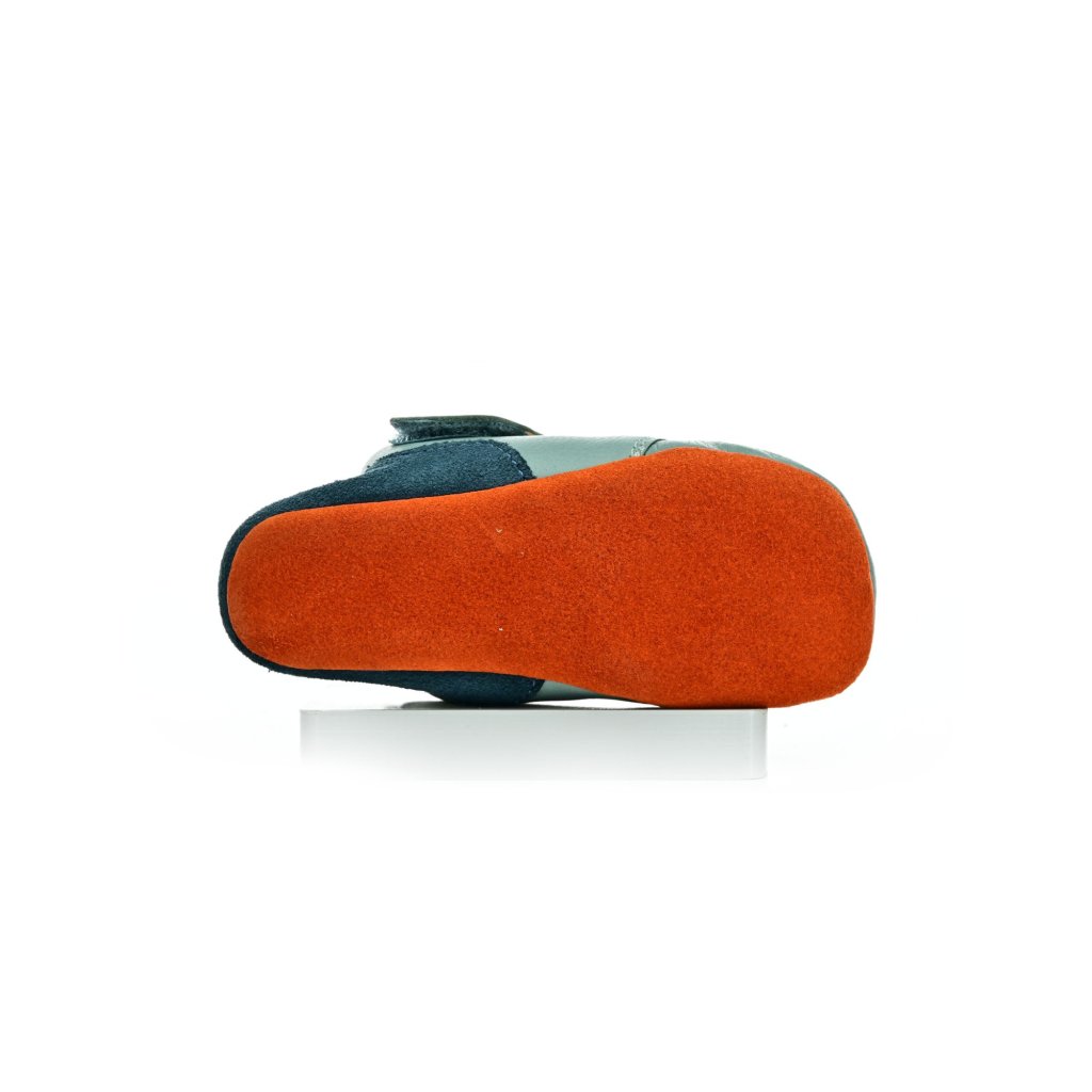 Affenzahn Krabbelschuh Leder Crawly Hase Petrol