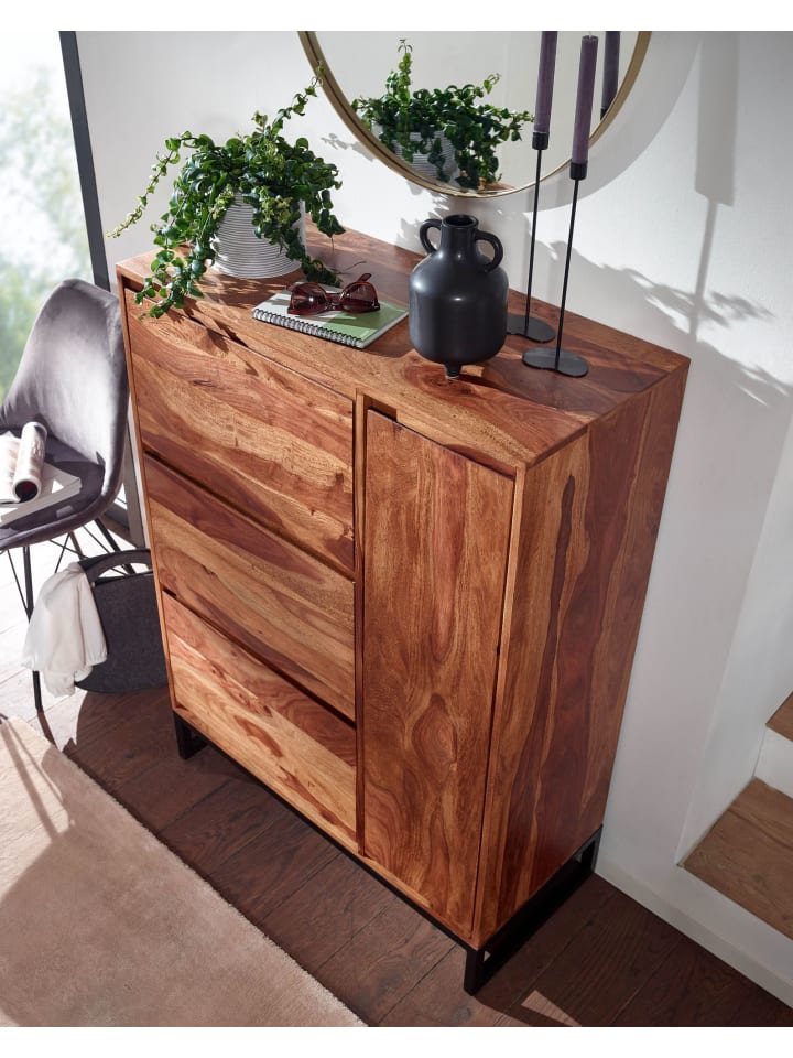 KADIMA DESIGN Schuhschrank Massivholz 88x120x40 cm Schuhregal Geschlossen günstig kaufen onesize