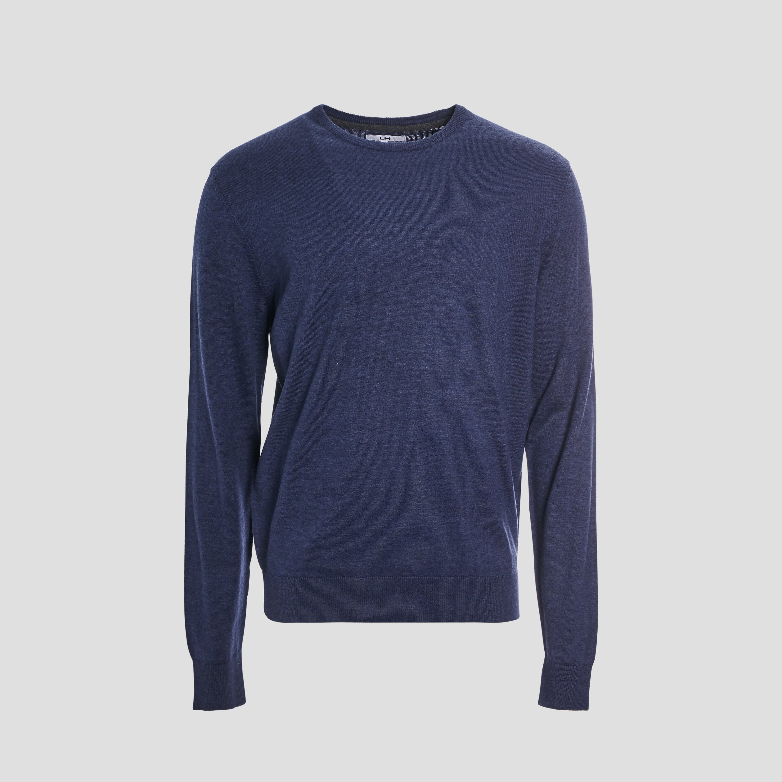 Pull droit col rond bleu foncé homme | La Halle
