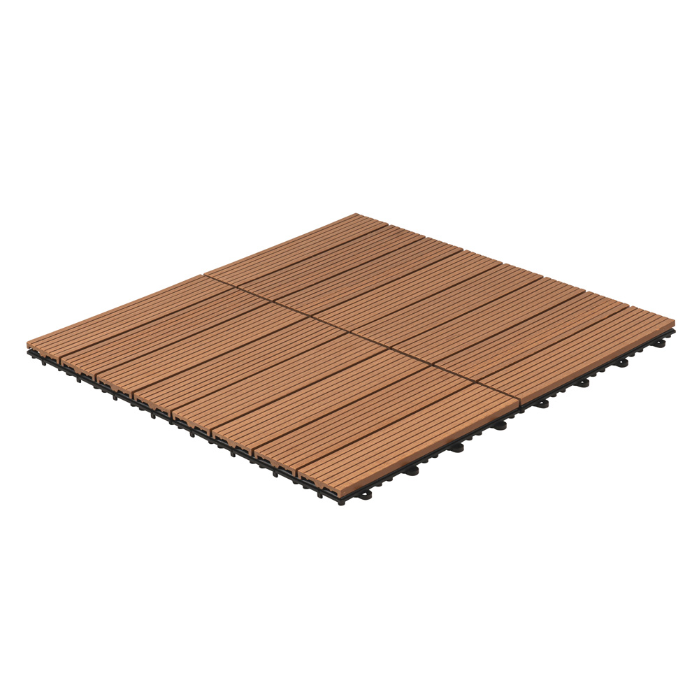 Home Deluxe WPC Holzfliesen BAVARO Hellbraun 12 m²