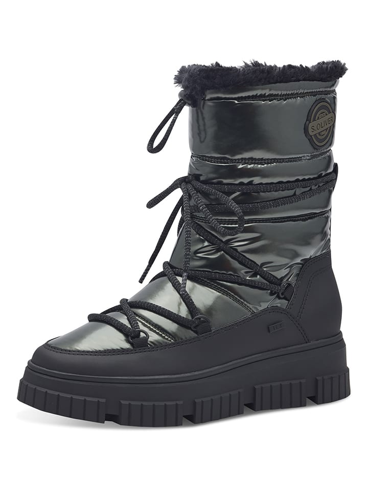 s.Oliver Winterboots in Khaki günstig kaufen