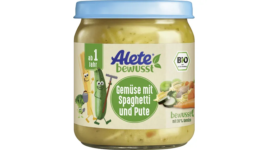 Alete bewusst Bio Gemüse mit Spaghetti und Pute 250 g