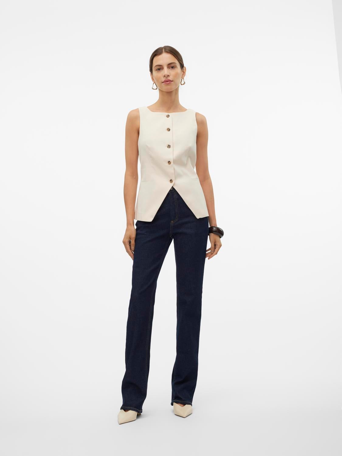 VMTESSA Hohe Taille Gerade geschnitten Jeans