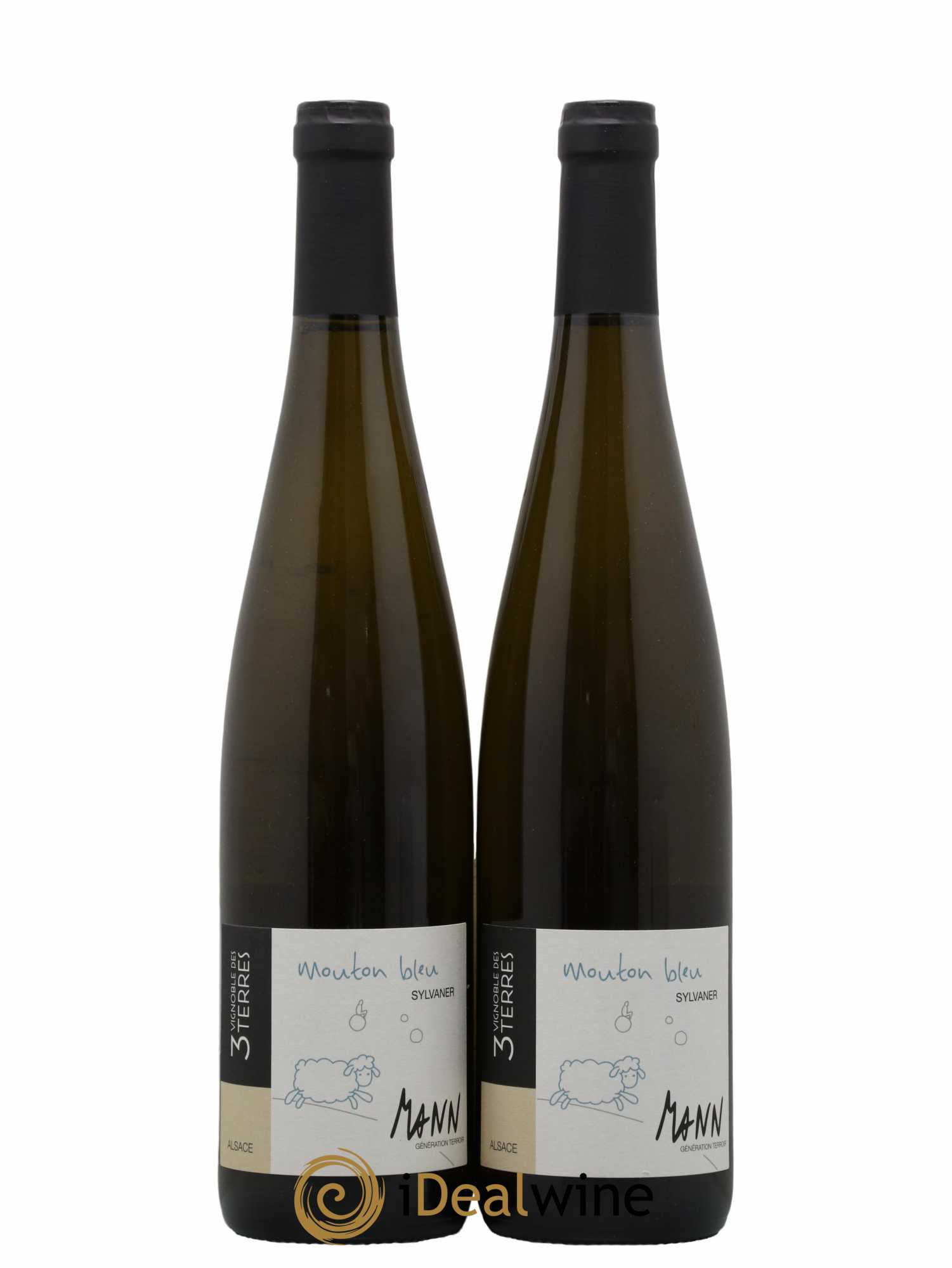 Alsace Sylvaner Mouton Bleu Vignoble des 3 Terres Domaine Mann 2021 - Lot de 2 Bouteilles