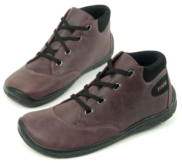 Fare Bare |vA ~ MidCut Schnürer Leder ~ Aubergine