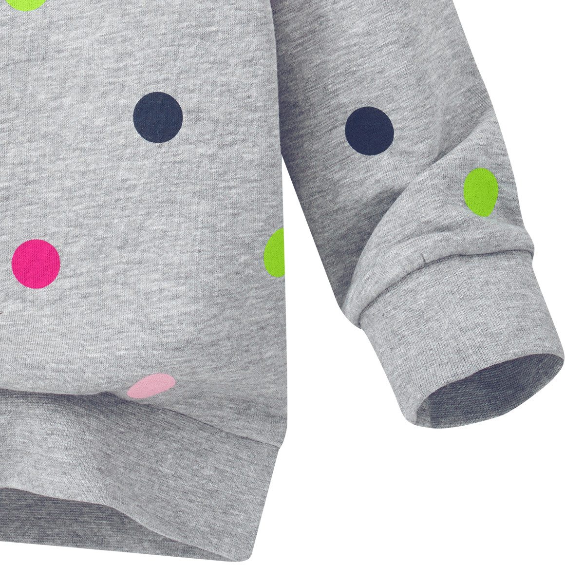 Mädchen Sweatshirt mit bunten Pünktchen