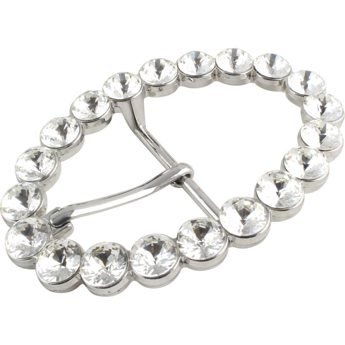 BELTINGER Gürtelschnalle Valence 4,0cm - Gürtelschließe 40mm - Dorn-Schließe mit Strass - Gürte