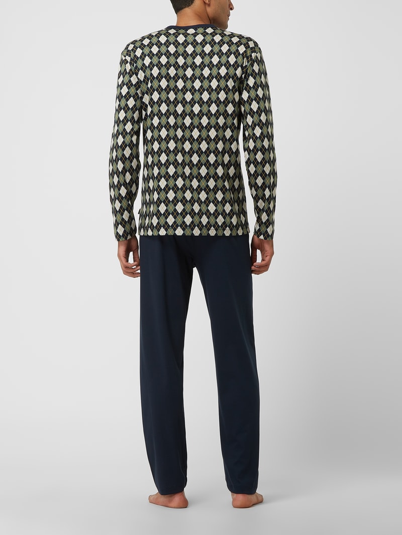 Pyjama aus Baumwolle Modell 'Relax Streamline' in dunkelblau