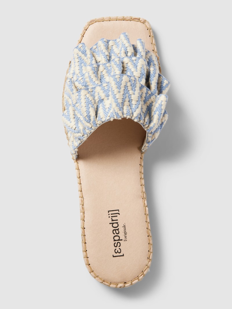 Slides mit Allover-Muster Modell 'Carré' in hellblau
