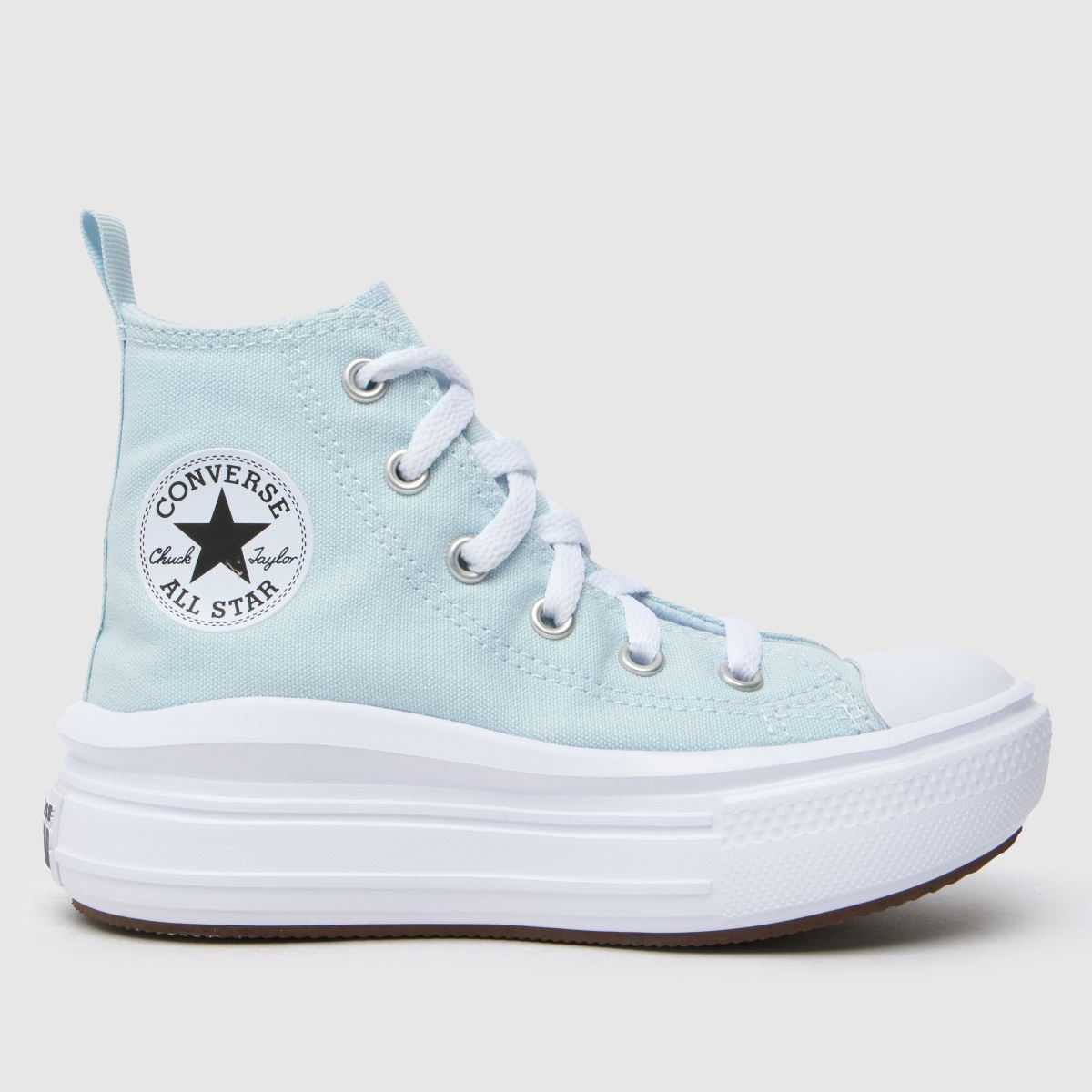 Converse vita & pl blå All Star Hi Move flickor juniorsneakers