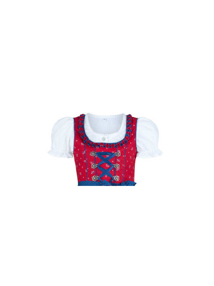 Nübler Kinderdirndl 3-teilig Emilia in Rot-Blau günstig kaufen
