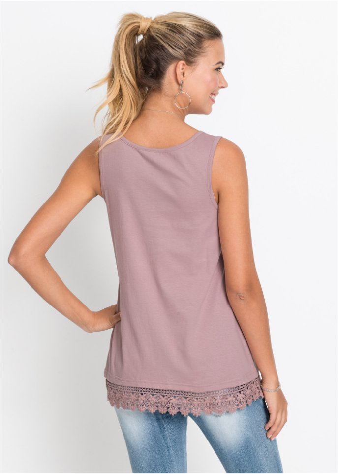 Top mit Spitze (2er-Pack)