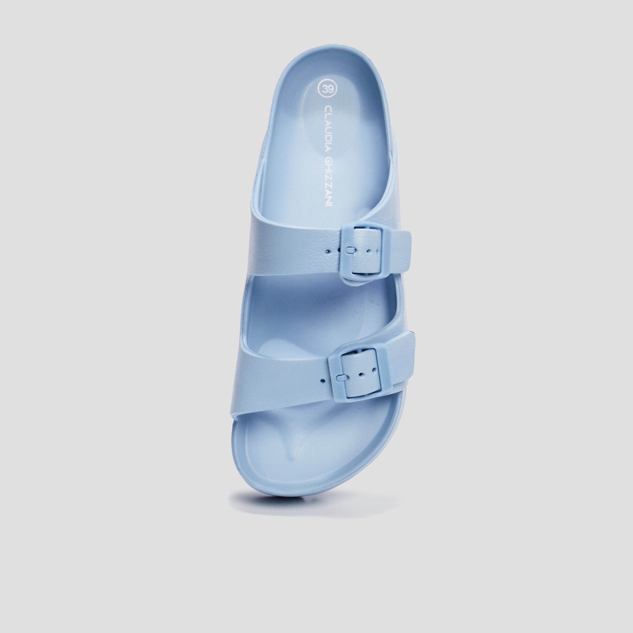 Mules de plage plateformes bleu femme | La Halle
