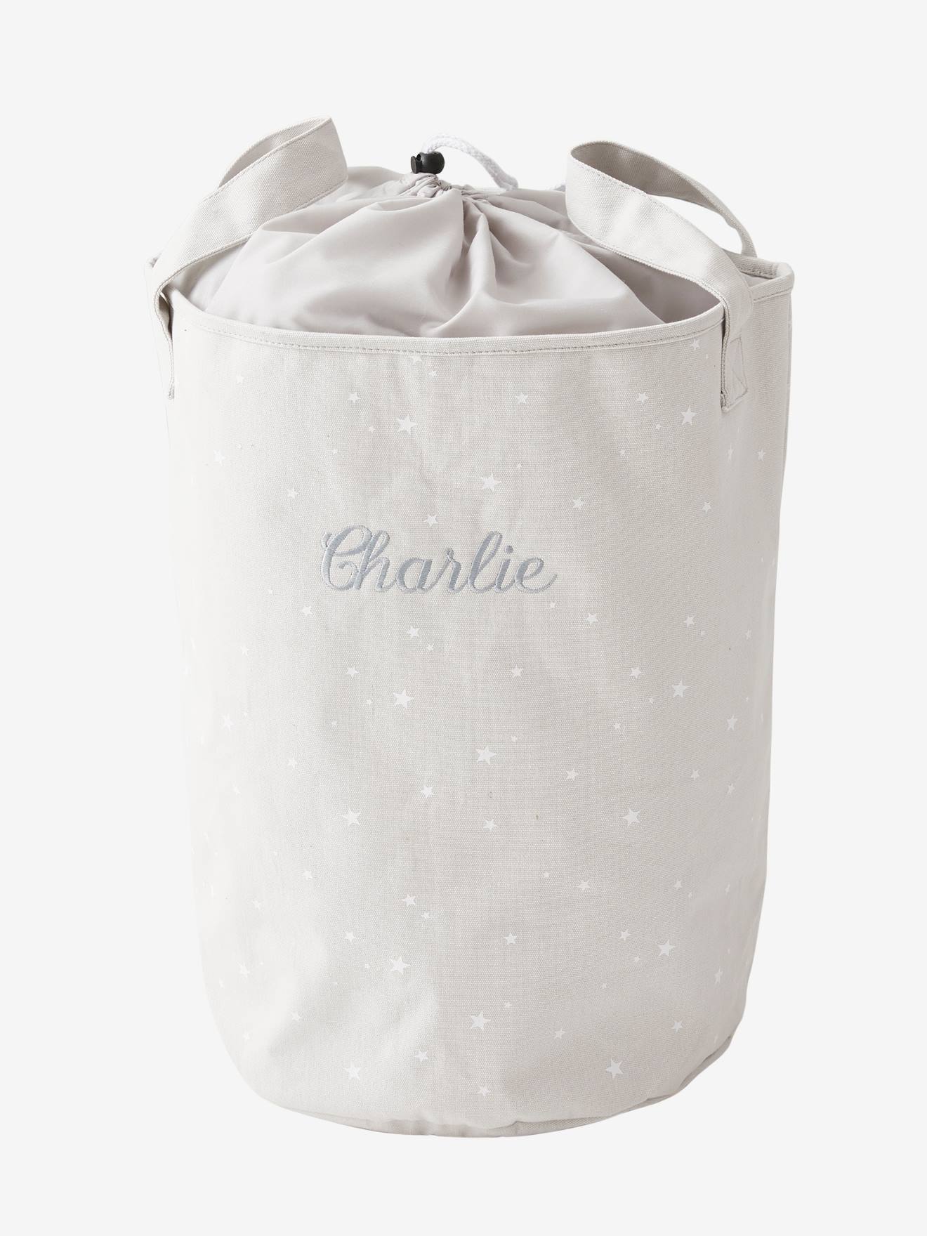 Panier à linge personnalisable gris