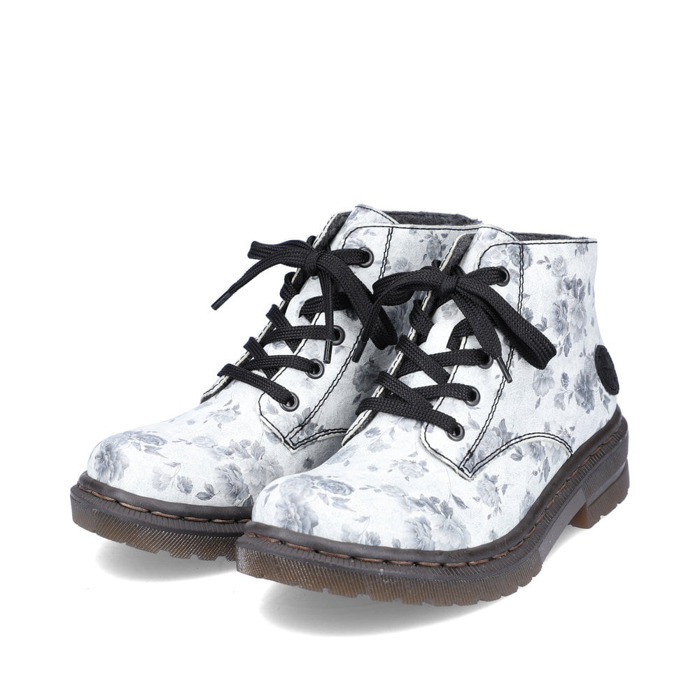 Rieker Damen Biker Boots silberweiß