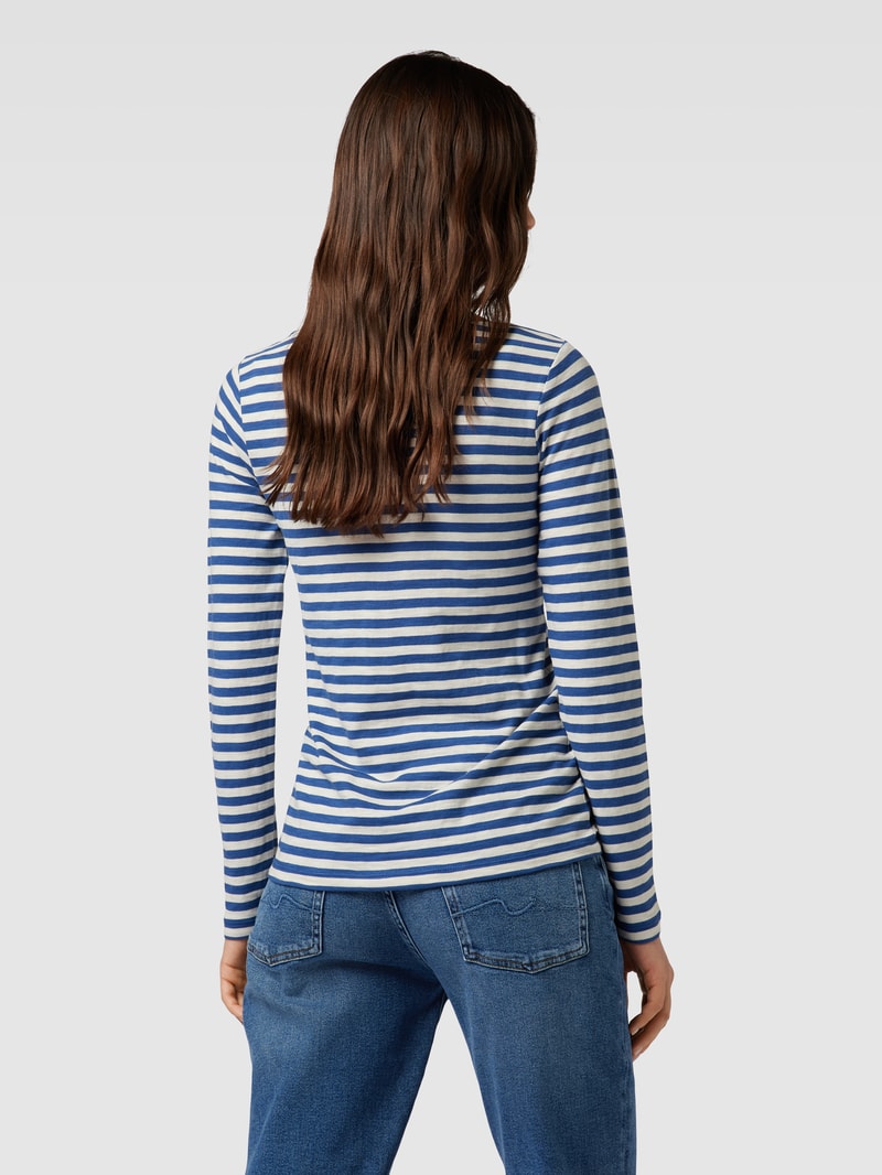 Longsleeve mit Streifenmuster in rauchblau